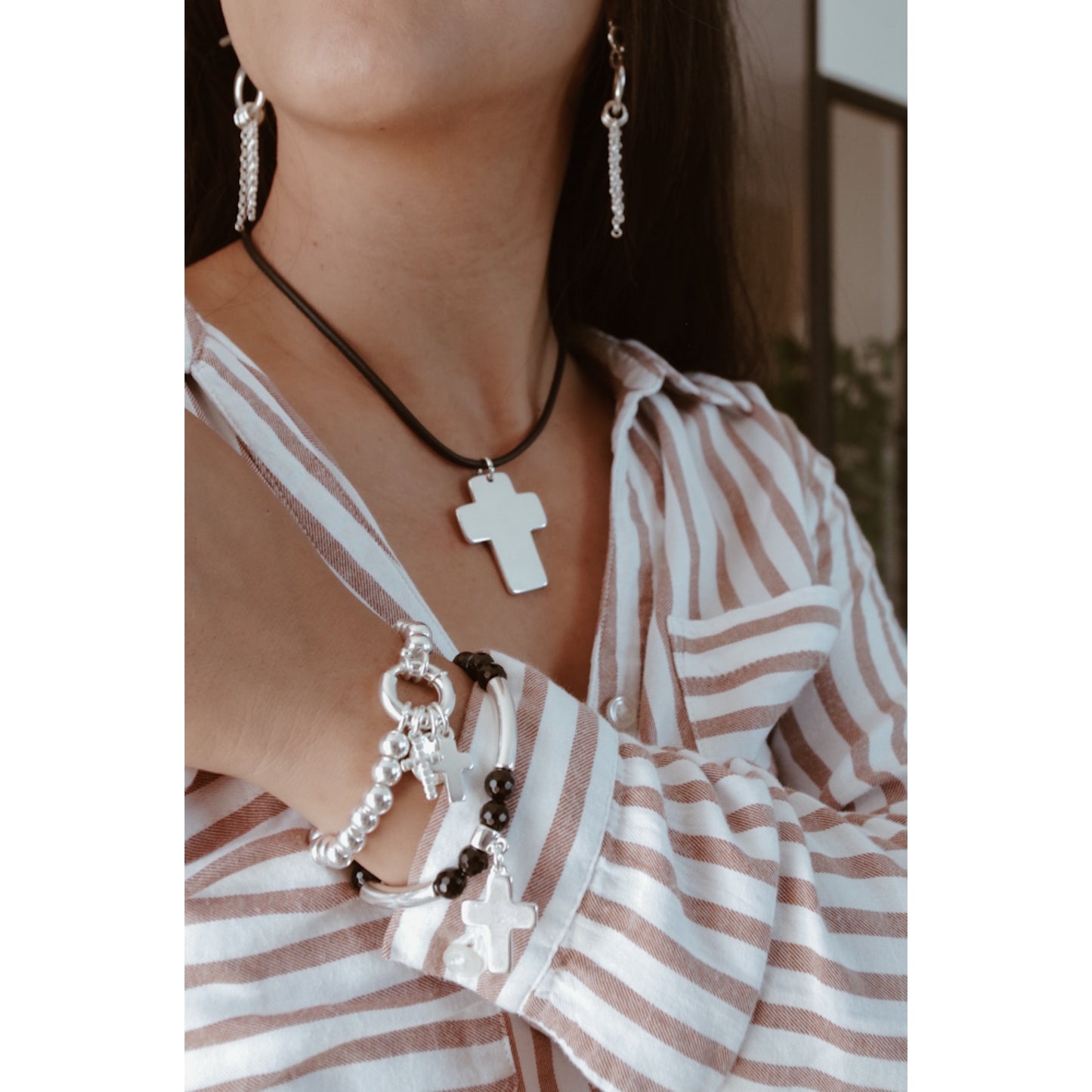 BRACELET Femme extensible CROIX SECRET DE CUIR