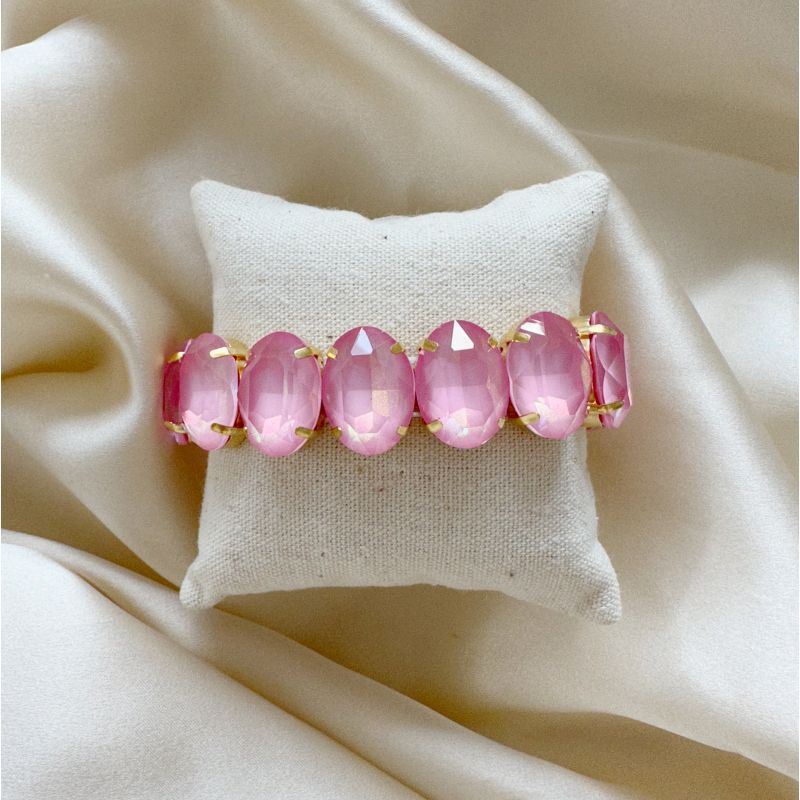 BRACELET OPALE ellipse pink