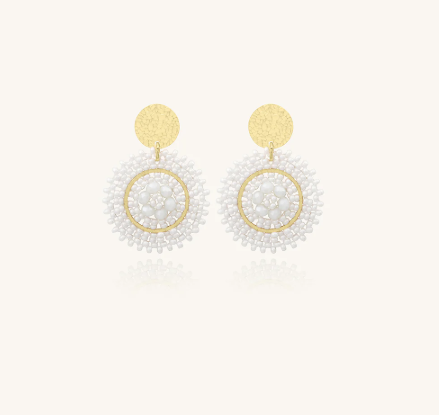 Boucles d'oreilles Dame Baby Espagnola blanc SANTIBE