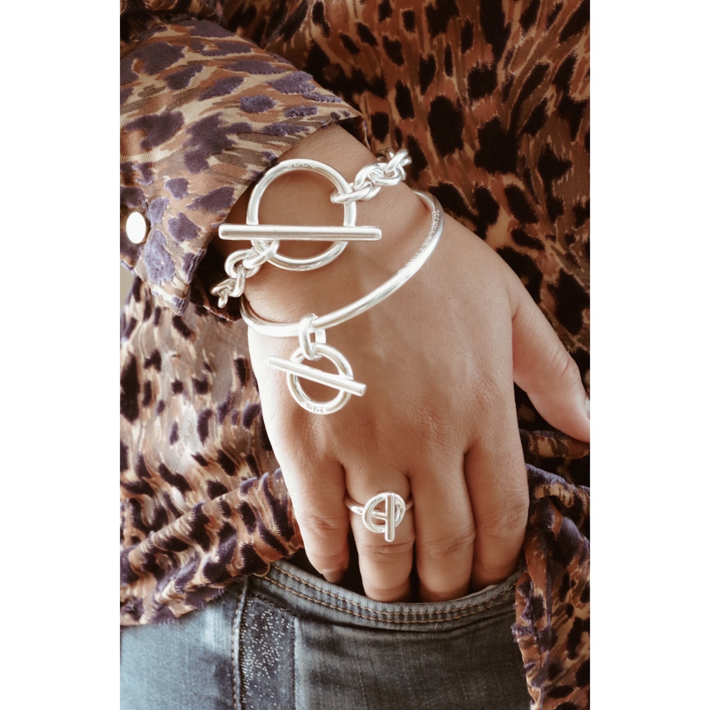 BRACELET Femme DESIGN ROND BARRE SECRET DE CUIR