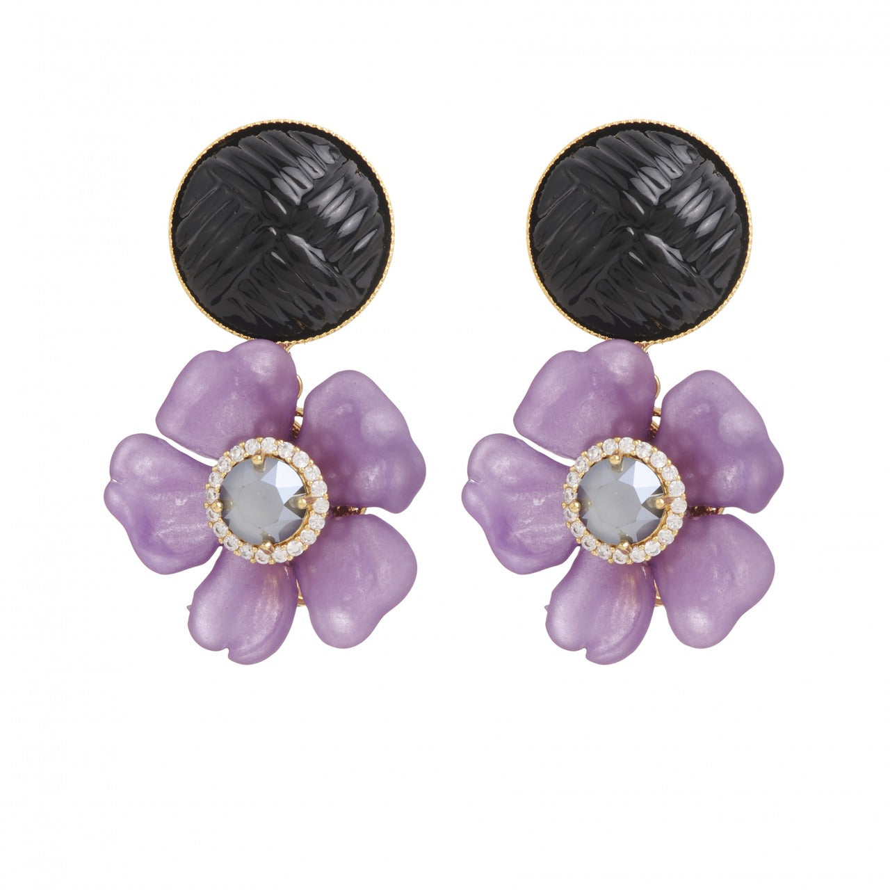 BOUCLES D'OREILLES Femme LIBERTY COURTES violet JULIE SION