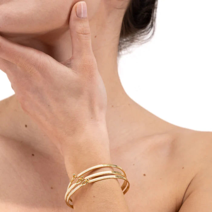Bracelet Dame Lily - Blanc Sable BANGLE-UP