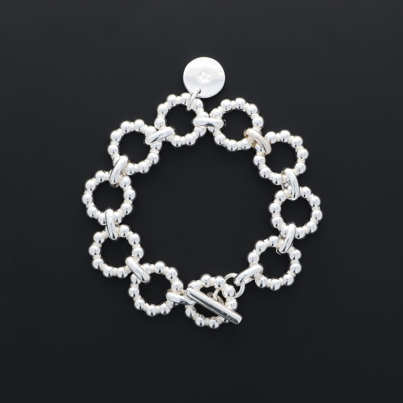 BRACELET Femme ROND PERLES SECRET DE CUIR