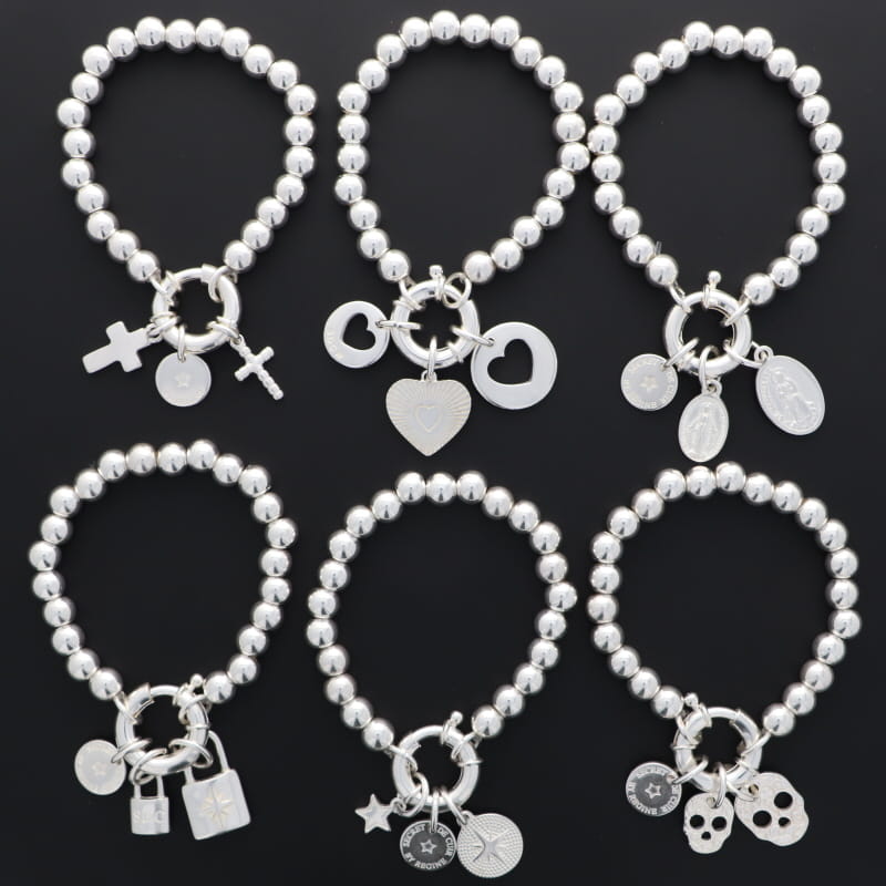 BRACELET Femme extensible TETE DE MORT SECRET DE CUIR