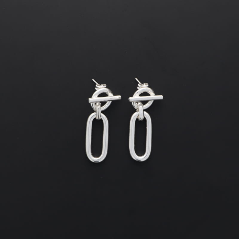 BOUCLES D'OREILLES Femme RECTANGLE SECRET DE CUIR