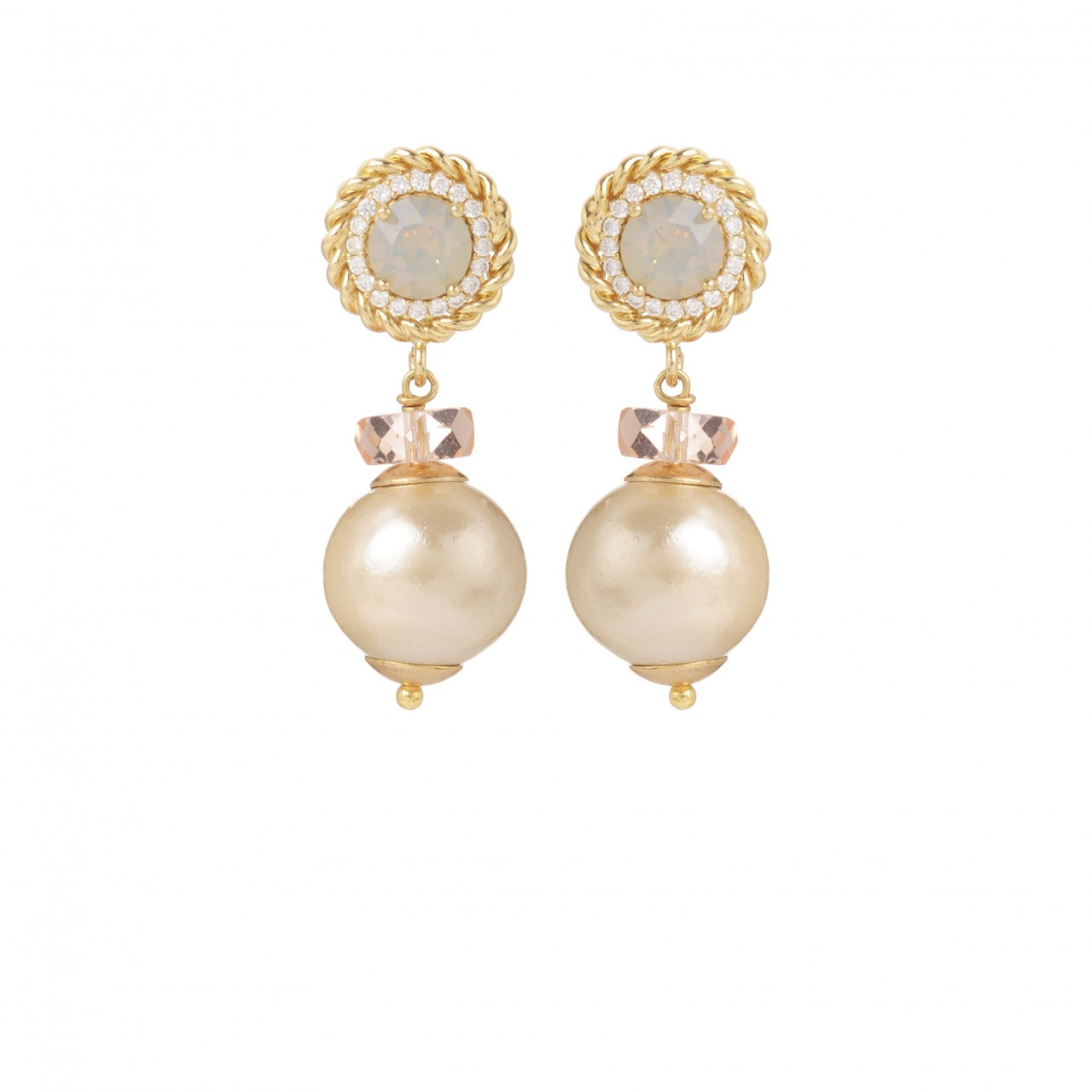 BOUCLES D'OREILLES Femme OXFORD COURTES beige JULIE SION
