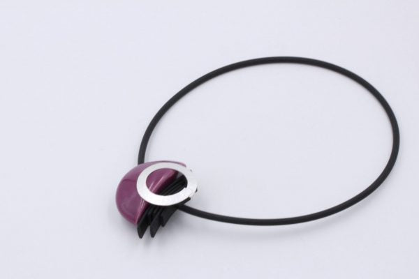 Collier Saturne PVC KAKI ANDREANI Créations