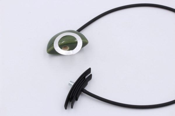 Collier Saturne PVC KAKI ANDREANI Créations