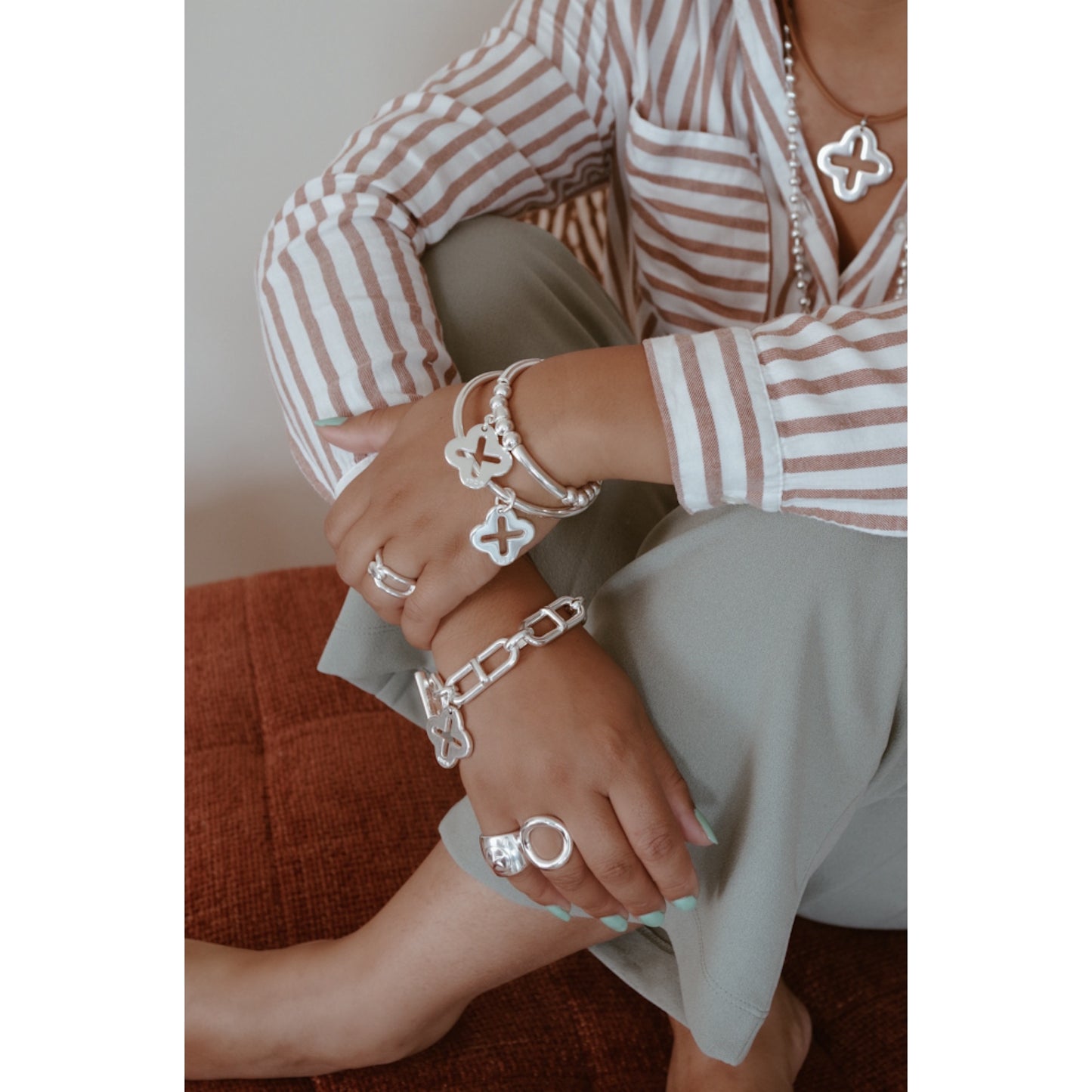 JONC Femme TREFLE SECRET DE CUIR