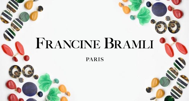 COLLIER Femme maillon FRANCINE BRAMLI Bleu transparent