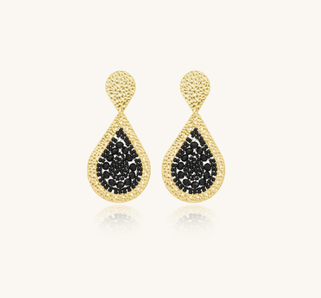 Boucles d'oreilles Dame Baker Noire SANTIBE