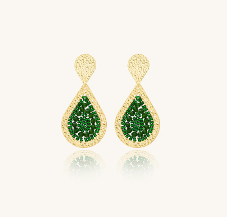 Boucles d'oreilles Dame Baker vert SANTIBE