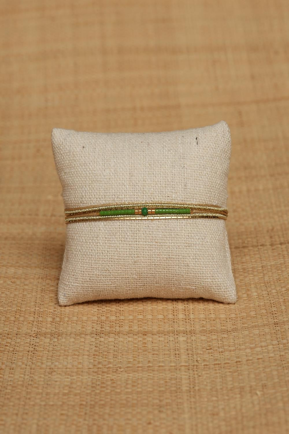 Bracelet Dame Lila Doré kaki BY GARANCE