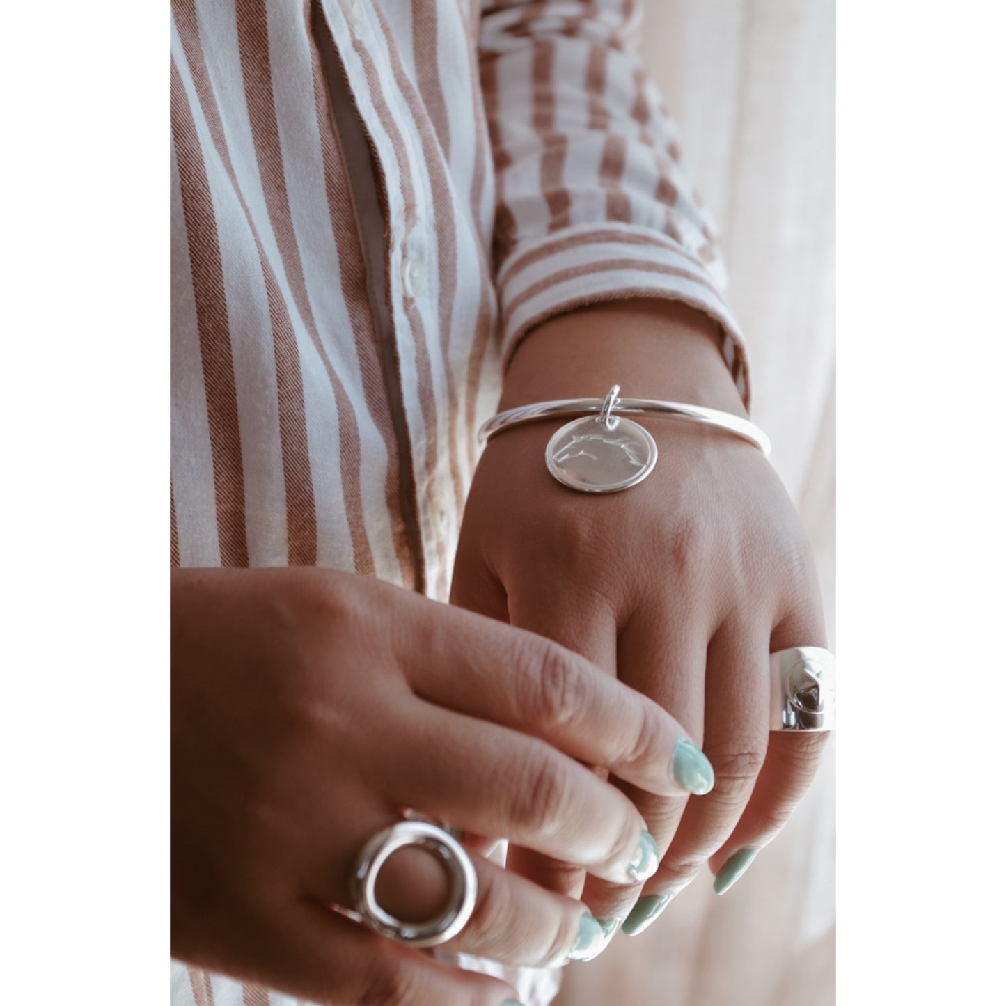 JONC Femme PAMPILLE CHEVAL SECRET DE CUIR
