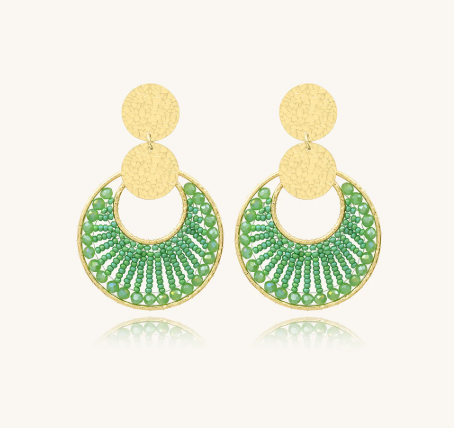 Boucles Dame d'oreilles Luna Pistache SANTIBE