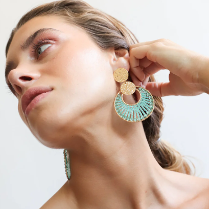 Boucles Dame d'oreilles Luna Sable SANTIBE