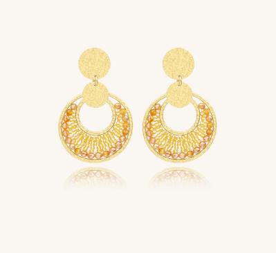 Boucles Dame d'oreilles mini Luna Doré SANTIBE