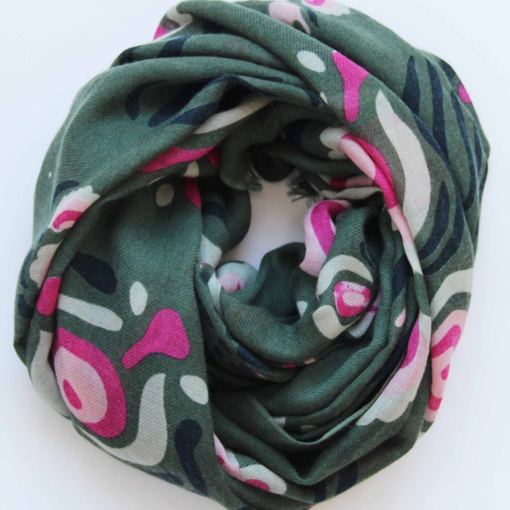 ECHARPE laine mixte Olga Kaki
