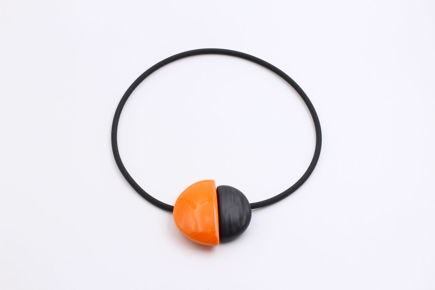 COLLIER Femme INCA Abricot/noir Andréani créations