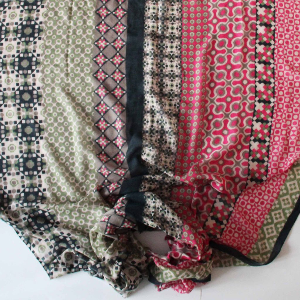 ECHARPE laine Mixte XL Pulsations Fuchsia