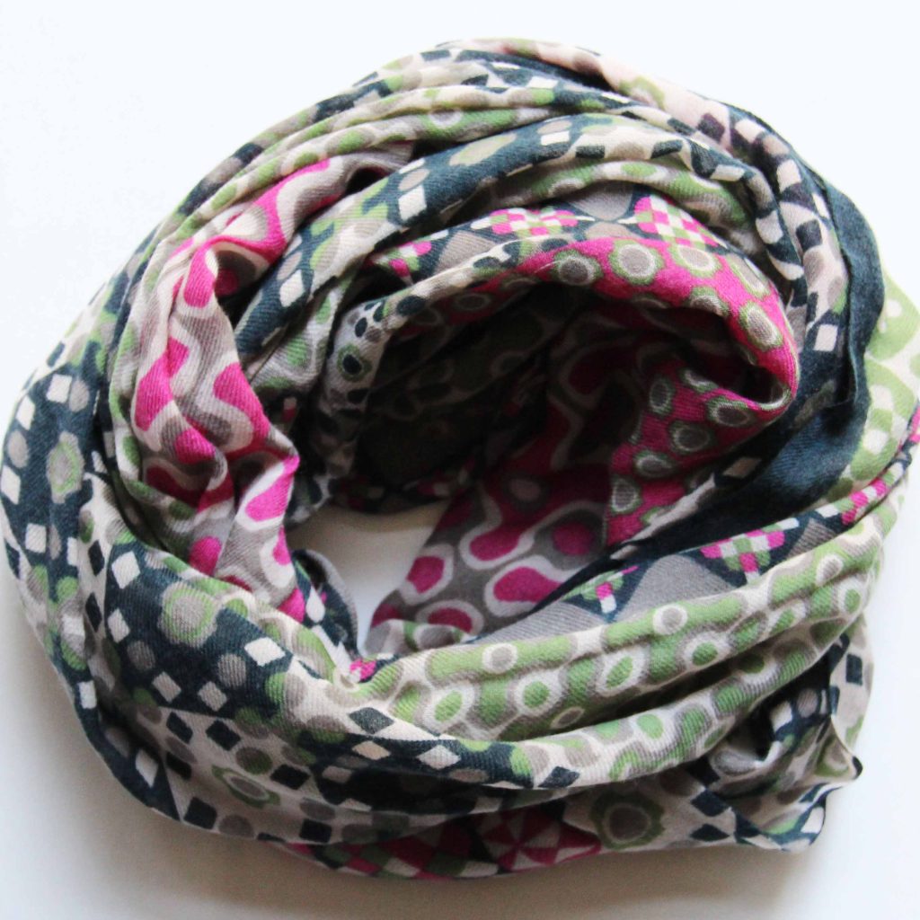 ECHARPE laine Mixte XL Pulsations Fuchsia