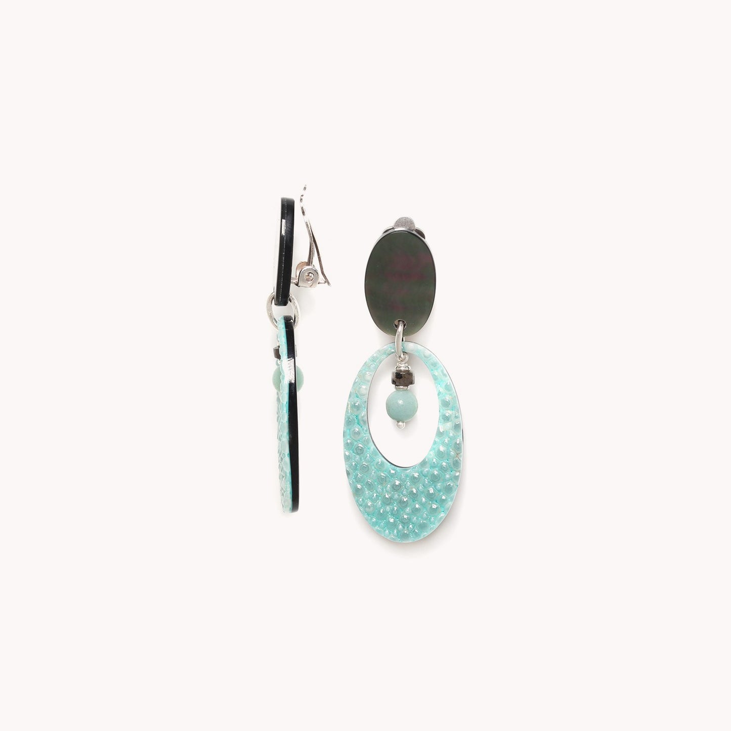 Boucles d'oreilles CLIPS OVALES Collection Ko tao Nature Bijoux