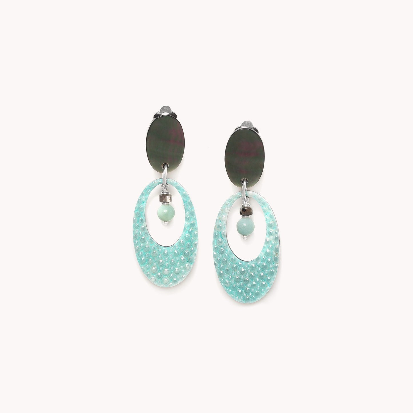 Boucles d'oreilles CLIPS OVALES Collection Ko tao Nature Bijoux