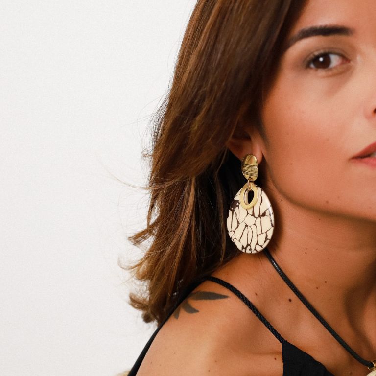 Boucles d'oreilles LEOPARD NATURE Bijoux