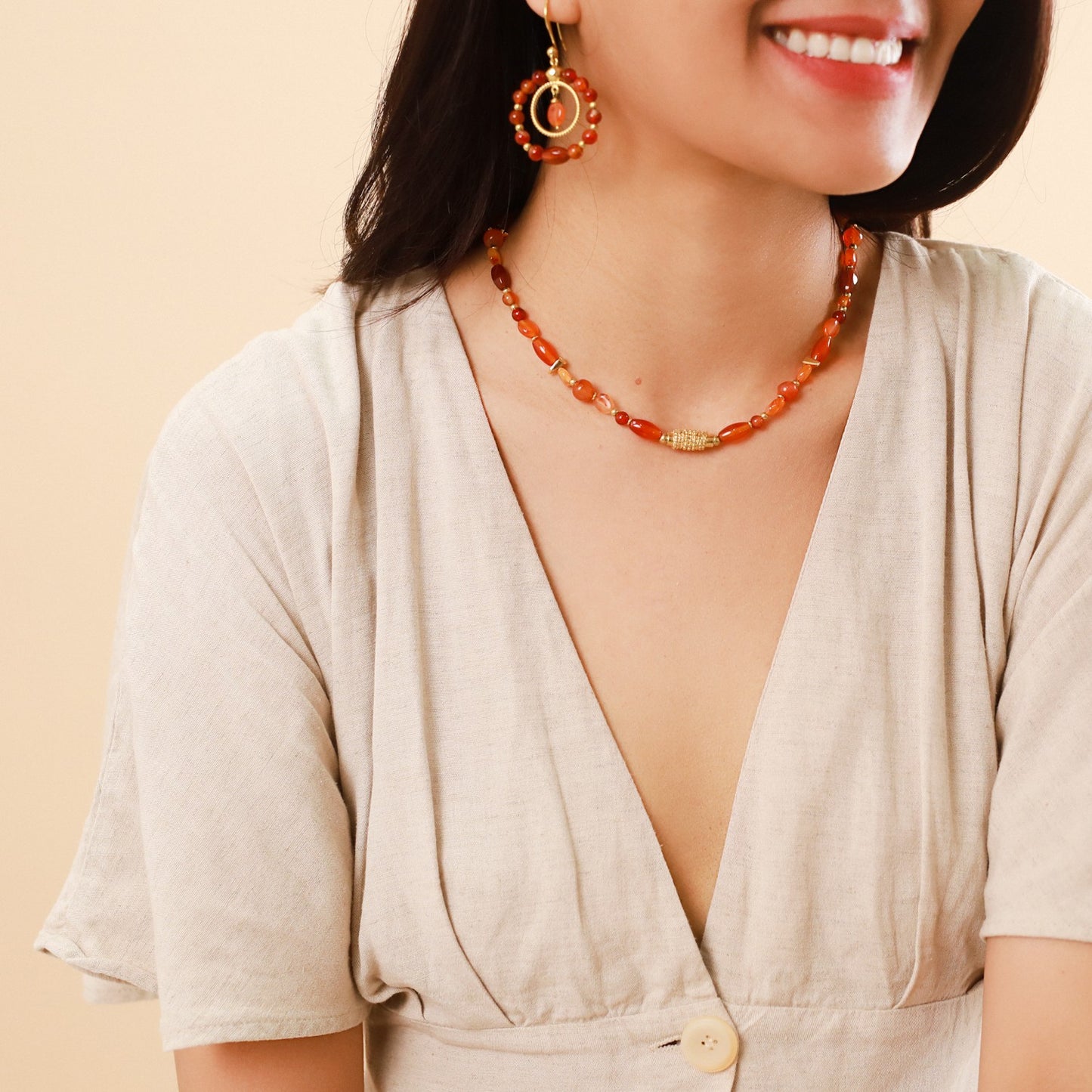 COLLIER AGATE SIMPLE Nature Bijoux