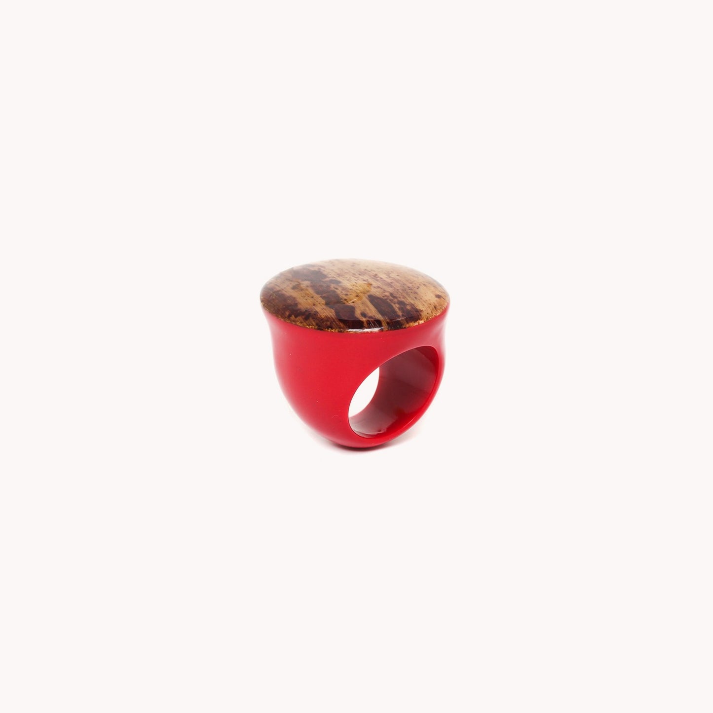 BAGUE ROUGE XL T56 Collection Guadeloupe NATURE BIJOUX