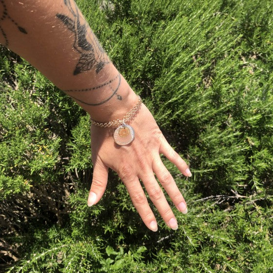 BRACELET SECRET DE CUIR DOUBLE CHAINE