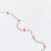 BRACELET EN ARGENT MICROBOULES LAQUE ROSE PALE CANYON