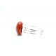 BAGUE GEVOLE CERAMIQUE ROUGE REGLABLE