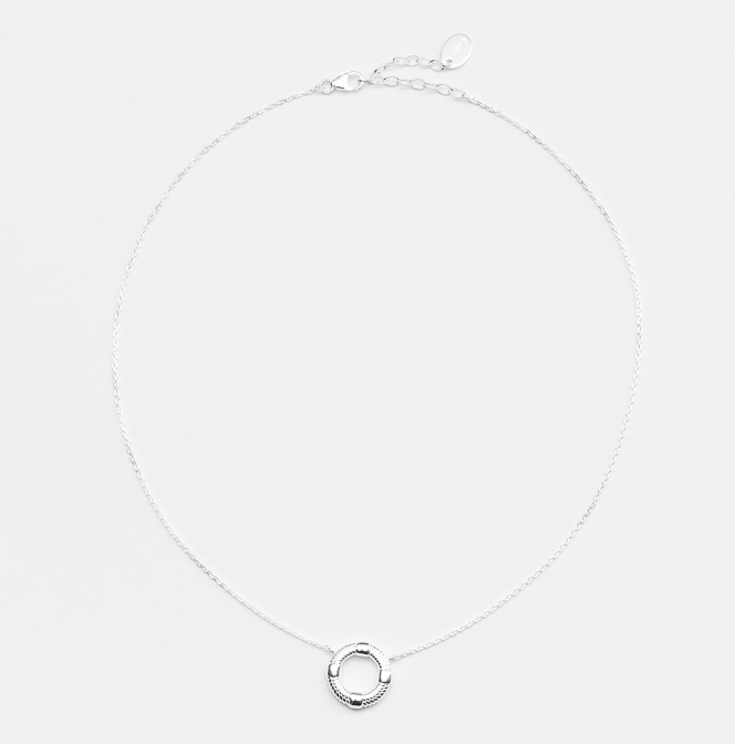 Collier argent centre travaillé CANYON