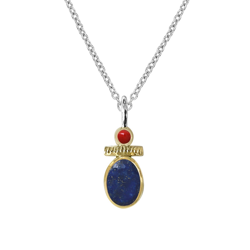Collier argent Lapis Lazulli CANYON