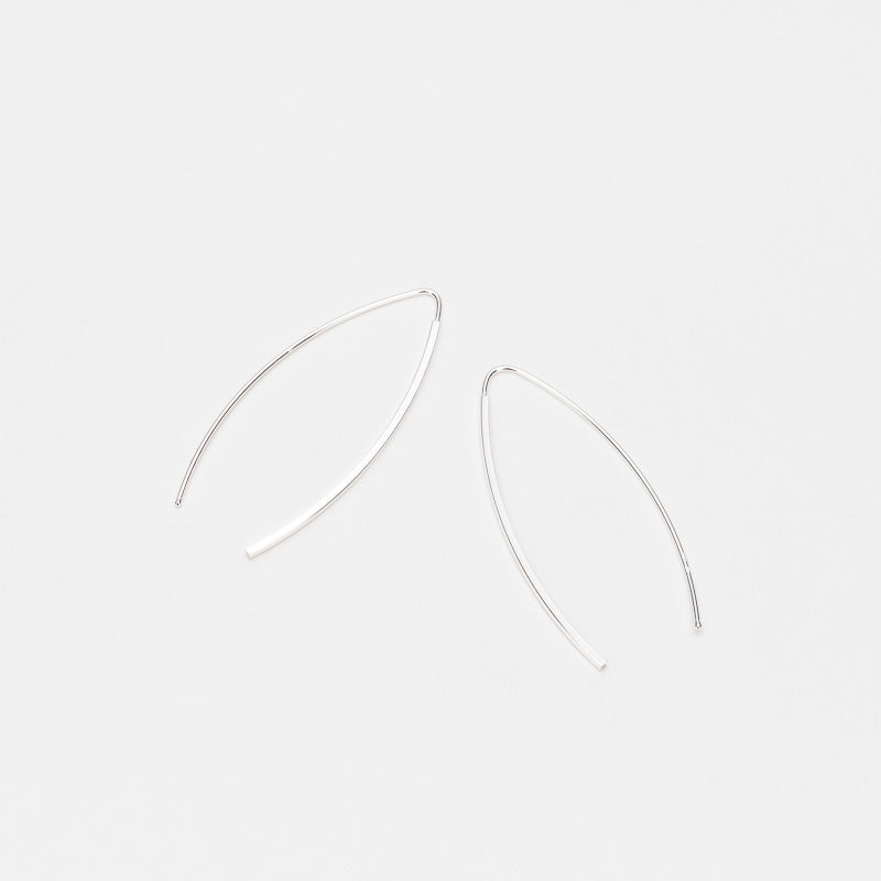 Boucles d'oreilles PENDANTES Argent RIGIDES OVALES ET TRAVERSANTES CANYON