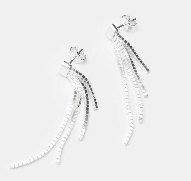 Boucles d'oreilles PENDANTES argent COMPOSÉES DE 4 FILS DÉGRADÉS CANYON