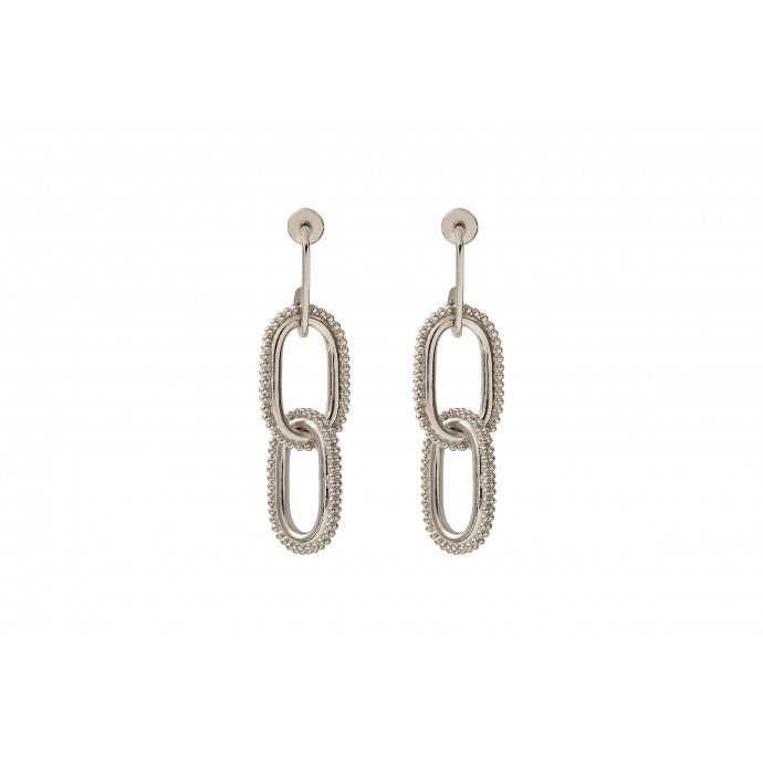 BOUCLES D'OREILLES SATELLITE FARAH ARGENTEE FAR03TP/A