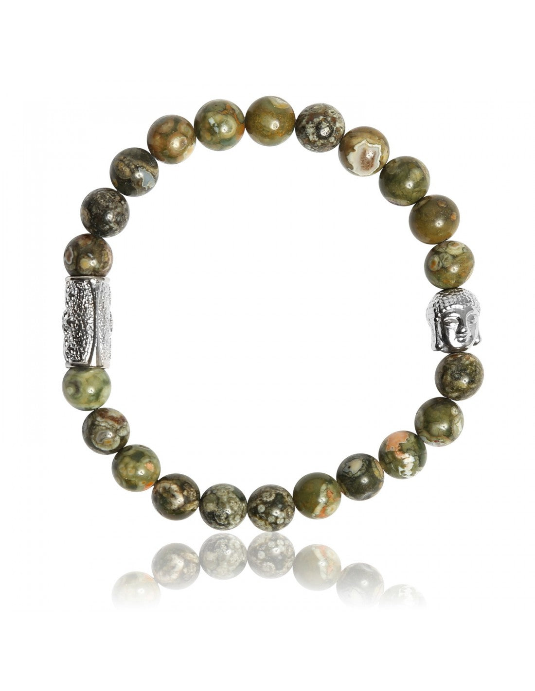 Bracelet Rhyolite et Bouddha Lauren Steven
