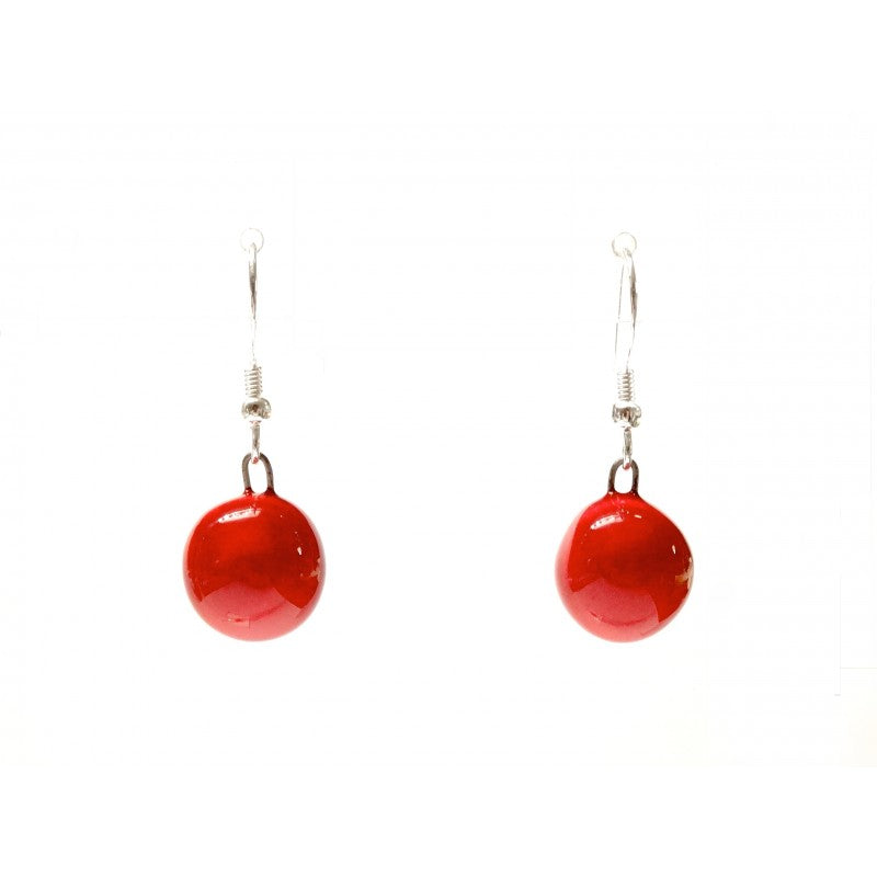 BOUCLES D OREILLES GEVOLE CERAMIQUE ROUGE