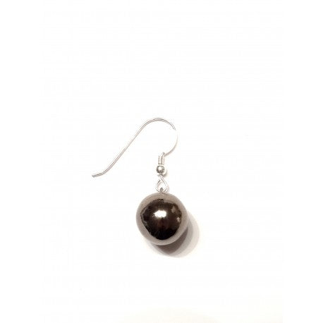 BOUCLES D OREILLES GEVOLE MYRTILLE CERAMIQUE METALLISEE