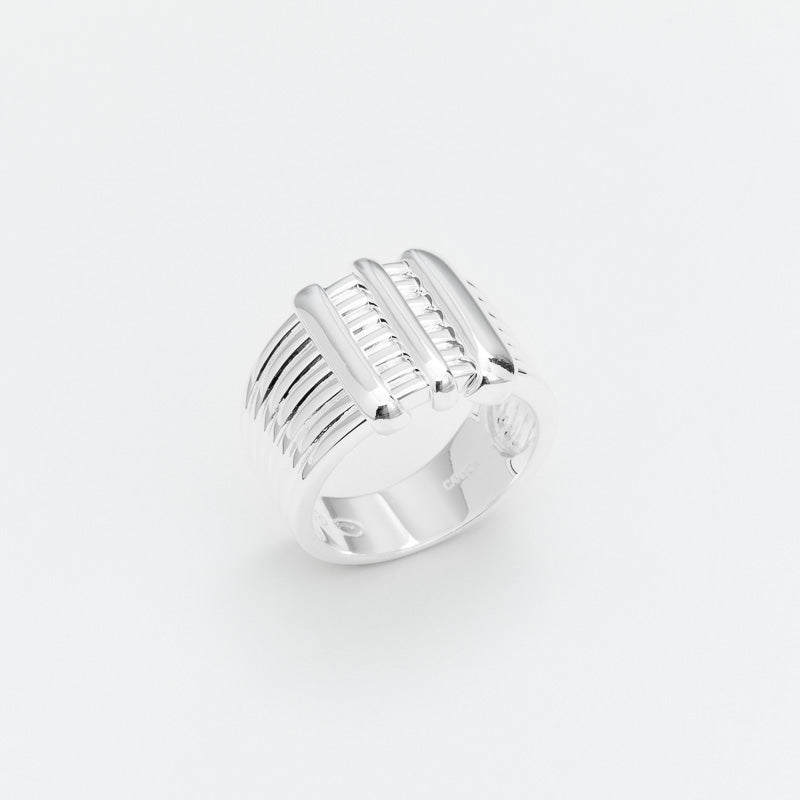 BAGUE EN ARGENT LARGE COMPOSEE DE 6 FILS CANYON
