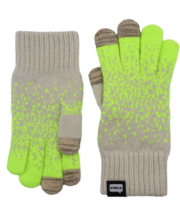 SCRUB - GANTS JAUNE GRIS MAILLE POUR SMARTPHONE EVOLG