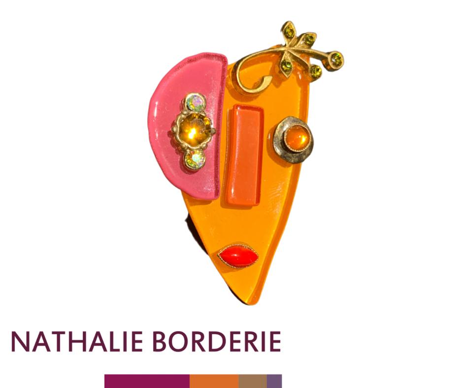 BROCHE ARTISANALE VERRE Nathalie Borderie BC 6827.3
