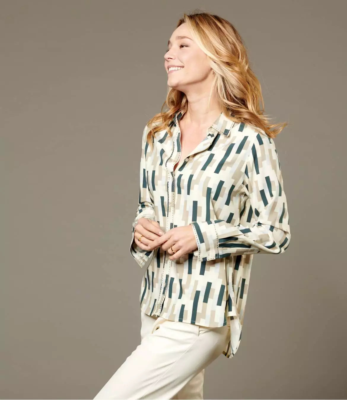 CHEMISIER Femme STORIATIPIQUE FRAN SCALA BEIGE
