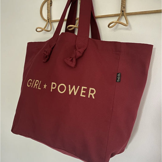 Cabas Lily - Bordeaux - "Girl Power" Marcel & Lily
