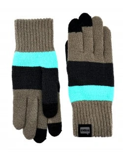 AXIS - GANTS  MIXTE TACTILES MAILLE CHARCOL MINT EVOLG