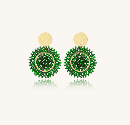 Boucles d'oreilles Dame Baby Espagnola EMERAUDE  SANTIBE