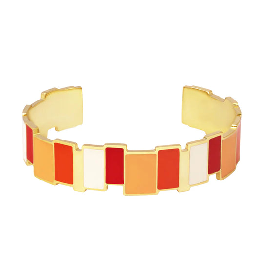 Jonc Dame Inès Multicolore - Orange Tonic BANGLE-UP