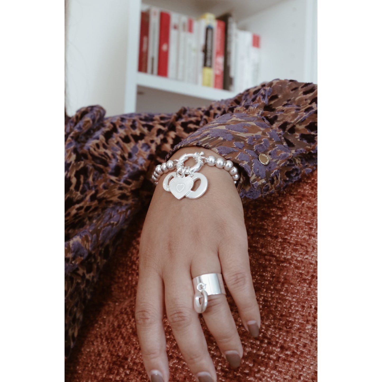 BRACELET Femme extensible COEURS   SECRET DE CUIR